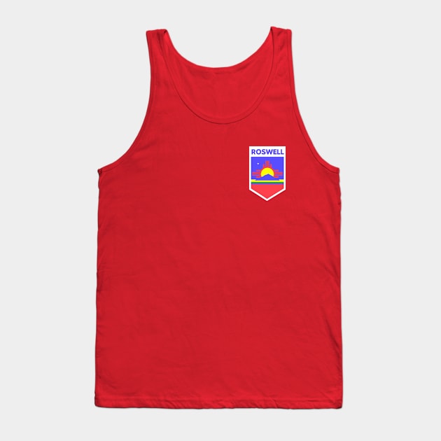 Roswell, New Mexico City Flag Emblem Tank Top by SLAG_Creative